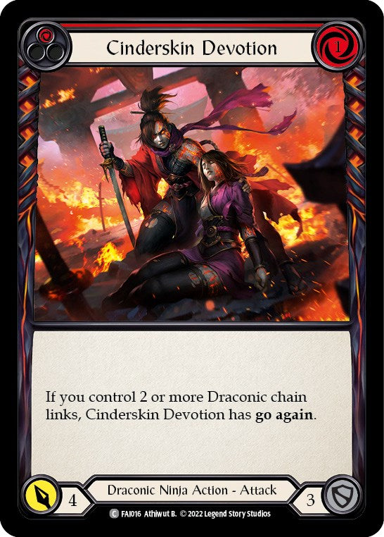 Flesh and Blood TCG | Cinderskin Devotion (Red) [FAI016] (Uprising Fai Blitz Deck) | The Nerd Merchant