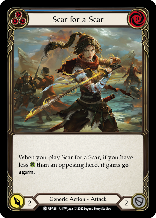 Flesh and Blood TCG | Scar for a Scar (Blue) [UPR211] (Uprising) | The Nerd Merchant