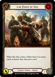 Flesh and Blood TCG | Cut Down to Size (Yellow) [OUT202] (Outsiders) | The Nerd Merchant