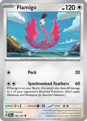 Pokemon | Flamigo (185/197) [Scarlet & Violet: Obsidian Flames] | The Nerd Merchant