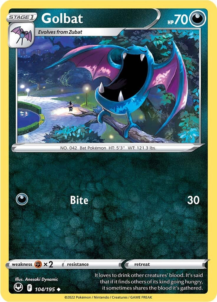 Pokemon | Golbat (104/195) [Sword & Shield: Silver Tempest] | The Nerd Merchant