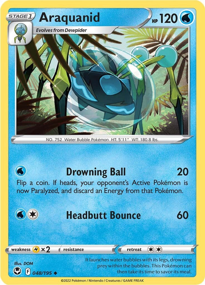 Pokemon | Araquanid (048/195) [Sword & Shield: Silver Tempest] | The Nerd Merchant