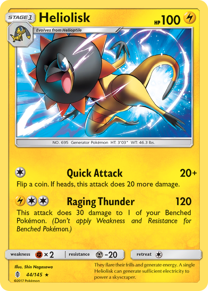 Pokemon | Heliolisk (44/145) [Sun & Moon: Guardians Rising] | The Nerd Merchant