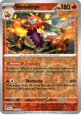 Pokemon | Skeledirge (031/191) [Scarlet & Violet: Surging Sparks] | The Nerd Merchant