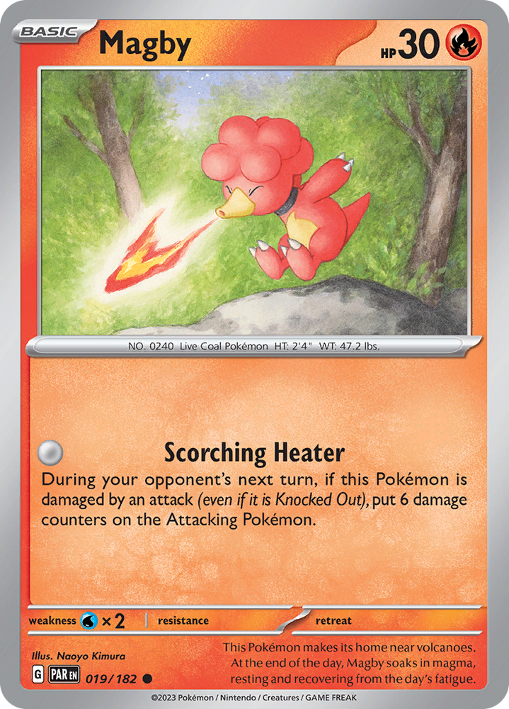 Pokemon | Magby (019/182) [Scarlet & Violet: Paradox Rift] | The Nerd Merchant