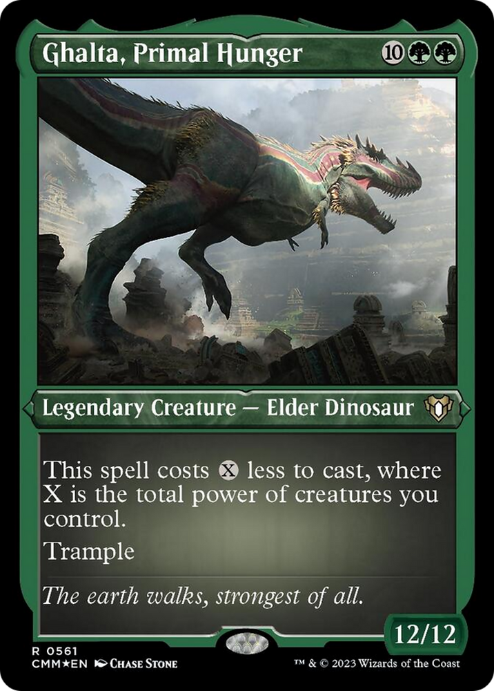 Magic | Ghalta, Primal Hunger (Foil Etched) [Commander Masters] | The Nerd Merchant