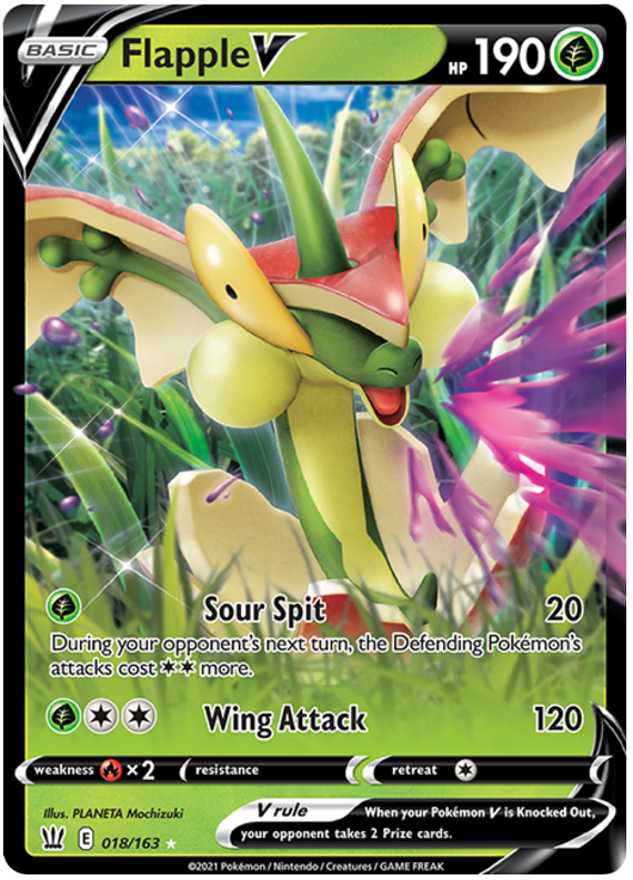 Pokemon | Flapple V (018/163) [Sword & Shield: Battle Styles] | The Nerd Merchant