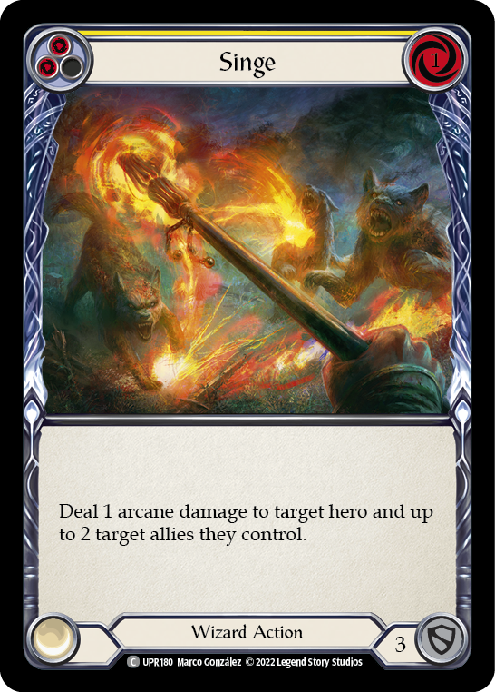 Flesh and Blood TCG | Singe (Yellow) [UPR180] (Uprising) | The Nerd Merchant