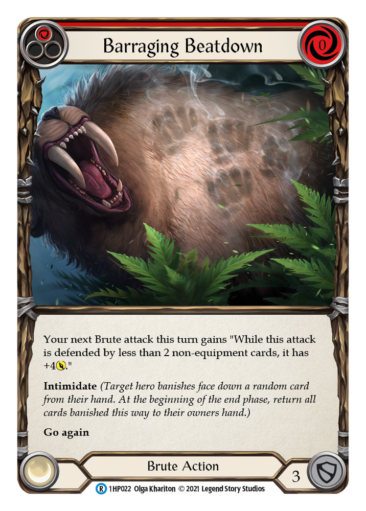 Flesh and Blood TCG | Barraging Beatdown (Red) [1HP022] (History Pack 1) | The Nerd Merchant
