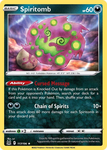 Pokemon | Spiritomb (117/196) [Sword & Shield: Lost Origin] | The Nerd Merchant