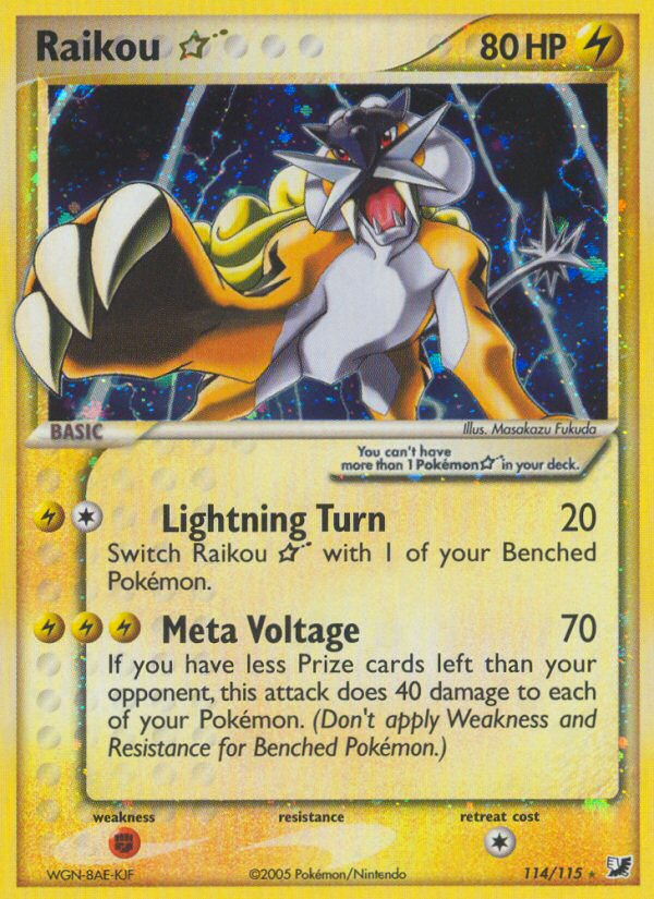 Pokemon | Raikou Star (114/115) [EX: Unseen Forces] | The Nerd Merchant