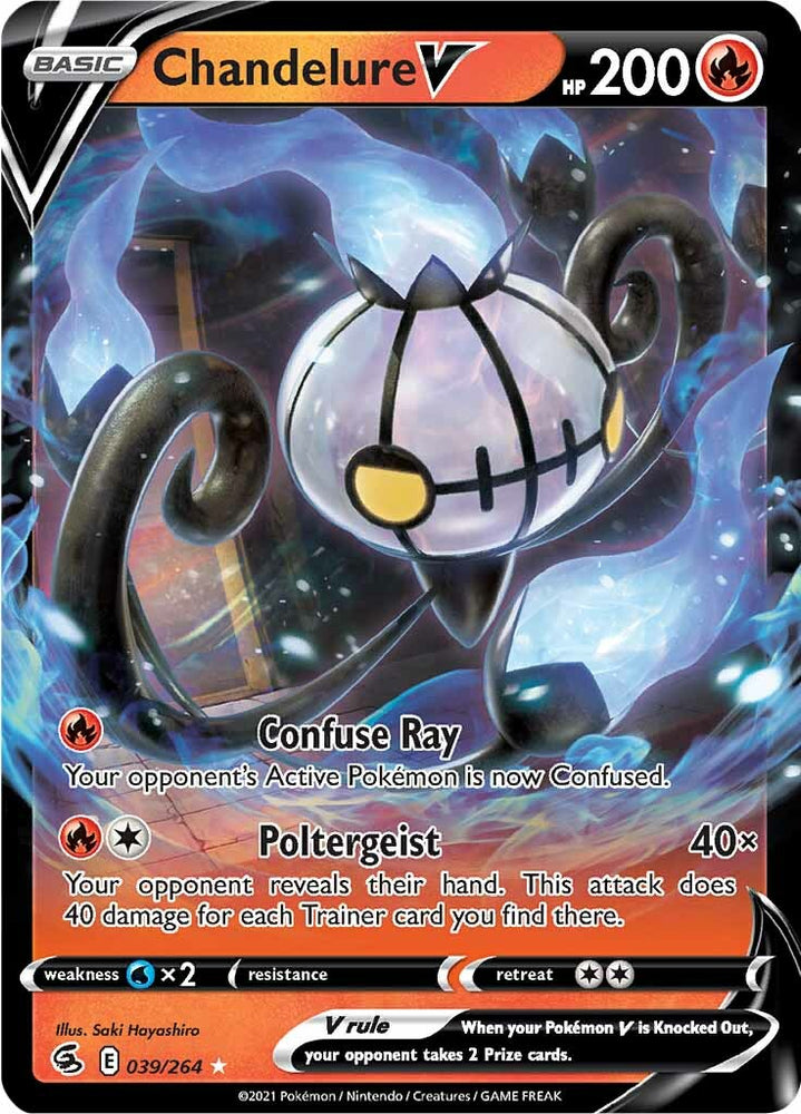 Pokemon | Chandelure V (039/264) [Sword & Shield: Fusion Strike] | The Nerd Merchant