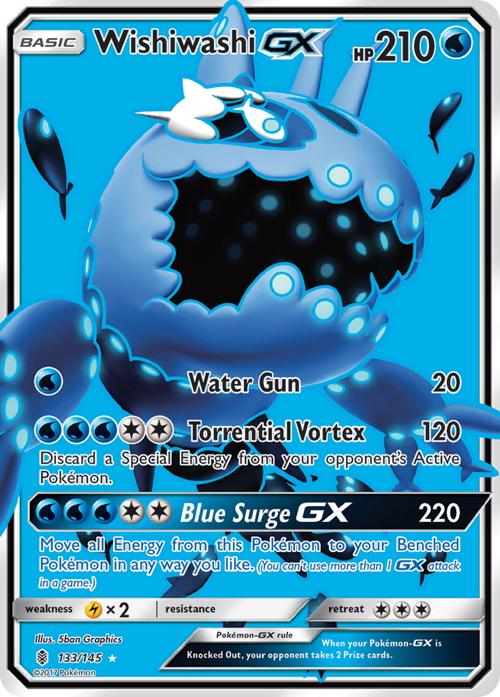 Pokemon | Wishiwashi GX (133/145) [Sun & Moon: Guardians Rising] | The Nerd Merchant