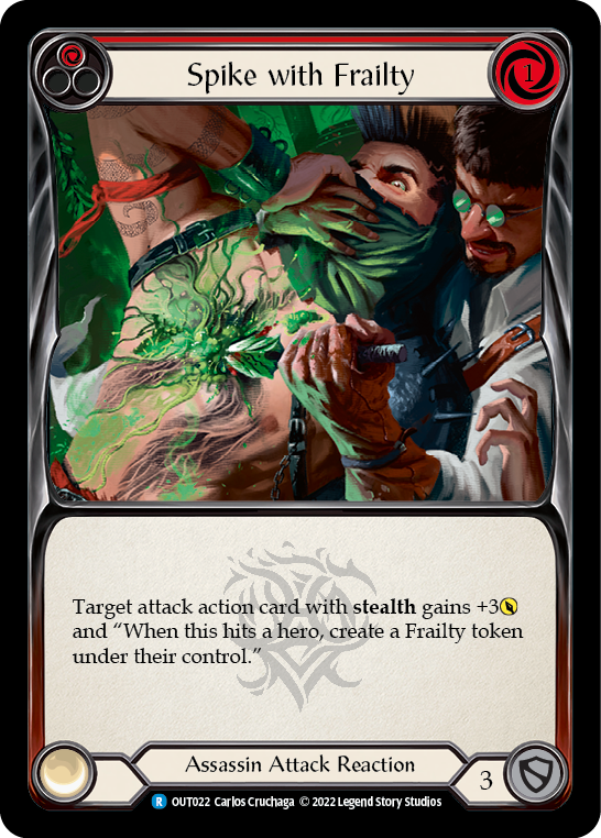 Flesh and Blood TCG | Spike with Frailty (Red) [OUT022] (Outsiders) | The Nerd Merchant