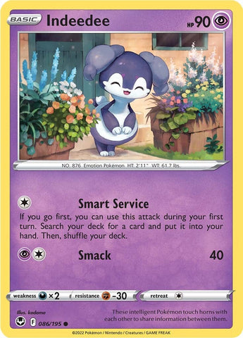 Pokemon | Indeedee (086/195) [Sword & Shield: Silver Tempest] | The Nerd Merchant