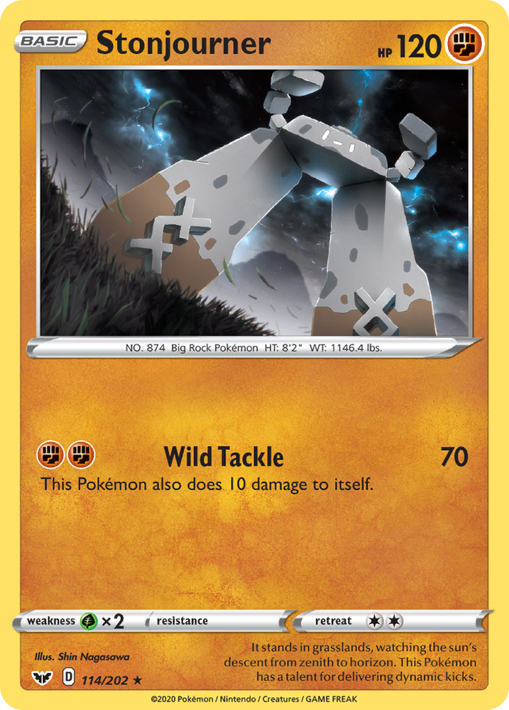 Pokemon | Stonjourner (114/202) [Sword & Shield: Base Set] | The Nerd Merchant