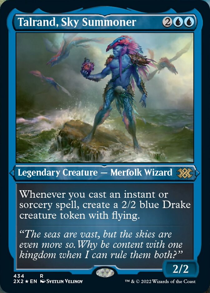 Magic | Talrand, Sky Summoner (Foil Etched) [Double Masters 2022] | The Nerd Merchant