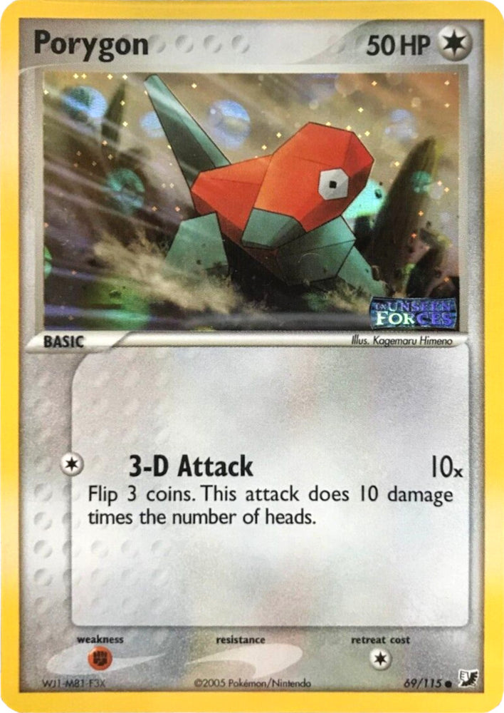 Pokemon | Porygon (69/115) (Stamped) [EX: Unseen Forces] | The Nerd Merchant