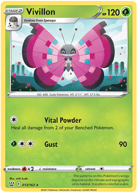Pokemon | Vivillon (013/163) [Sword & Shield: Battle Styles] | The Nerd Merchant