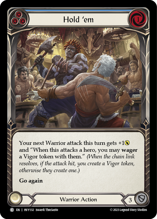 Flesh and Blood TCG | Hold 'em (Blue) [HVY132] (Heavy Hitters) | The Nerd Merchant