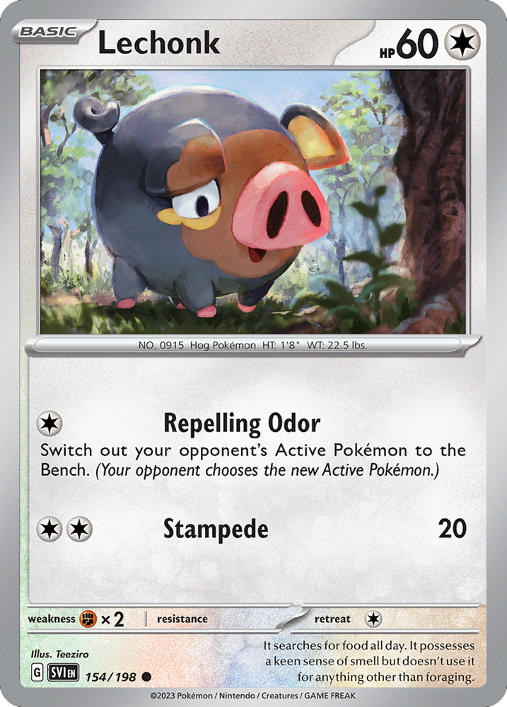 Pokemon | Lechonk (154/198) (Theme Deck Exclusive) [Scarlet & Violet: Base Set] | The Nerd Merchant