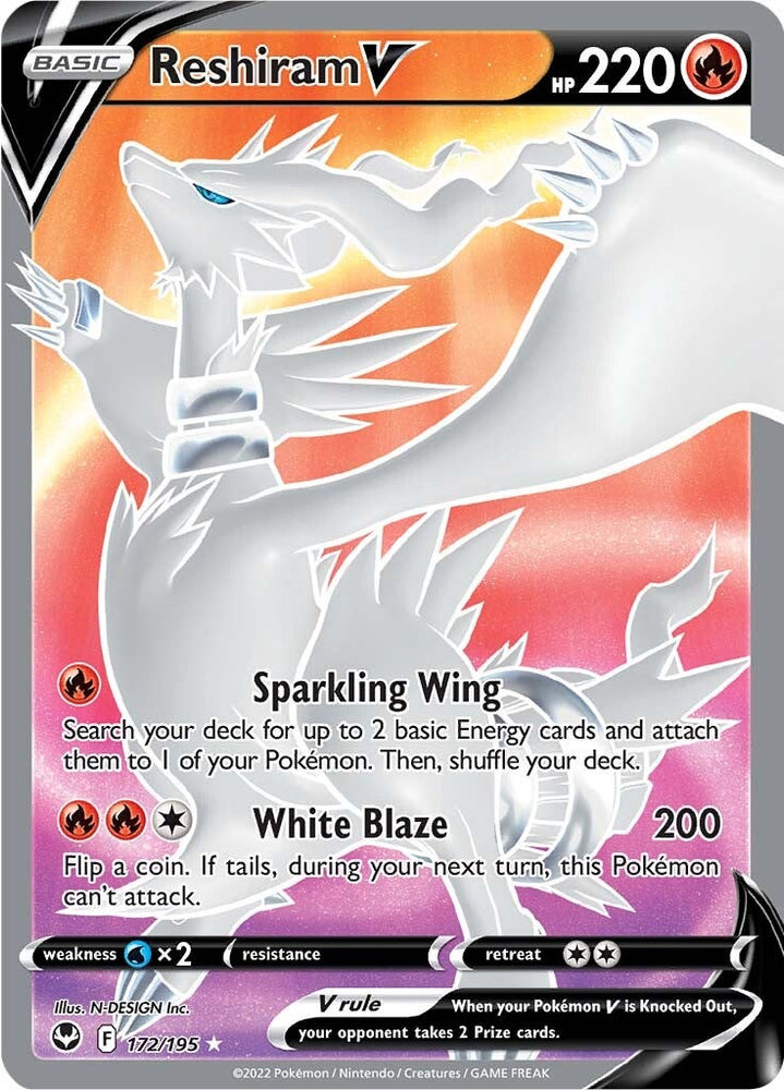 Pokemon | Reshiram V (172/195) [Sword & Shield: Silver Tempest] | The Nerd Merchant