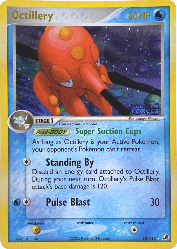 Pokemon | Octillery (10/115) (Stamped) [EX: Unseen Forces] | The Nerd Merchant