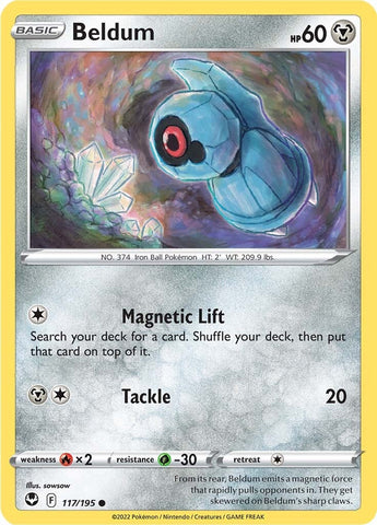 Pokemon | Beldum (117/195) [Sword & Shield: Silver Tempest] | The Nerd Merchant