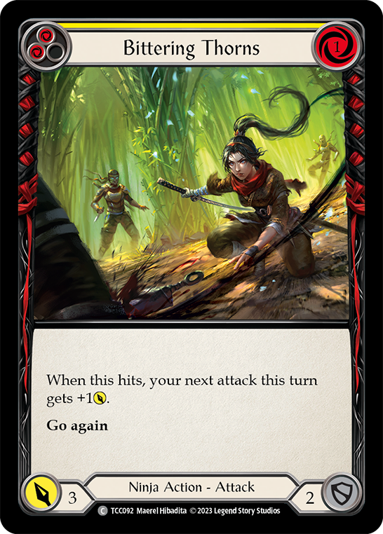 Flesh and Blood TCG | Bittering Thorns (Yellow) [TCC092] (Round the Table: TCC x LSS) | The Nerd Merchant