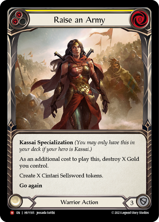 Flesh and Blood TCG | Raise an Army (Yellow) [HVY105] (Heavy Hitters) | The Nerd Merchant