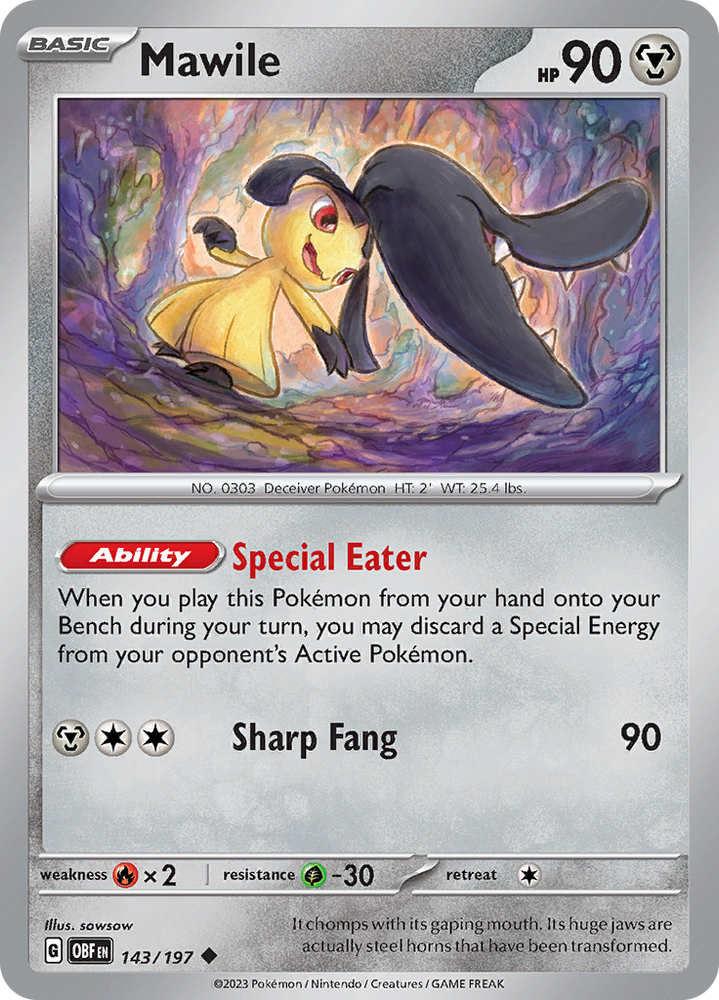 Pokemon | Mawile (143/197) [Scarlet & Violet: Obsidian Flames] | The Nerd Merchant