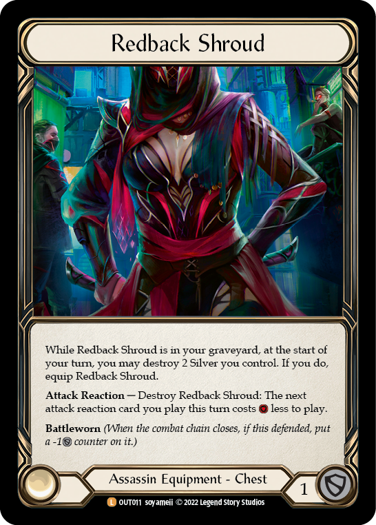 Flesh and Blood TCG | Redback Shroud [OUT011] (Outsiders)  Rainbow Foil | The Nerd Merchant