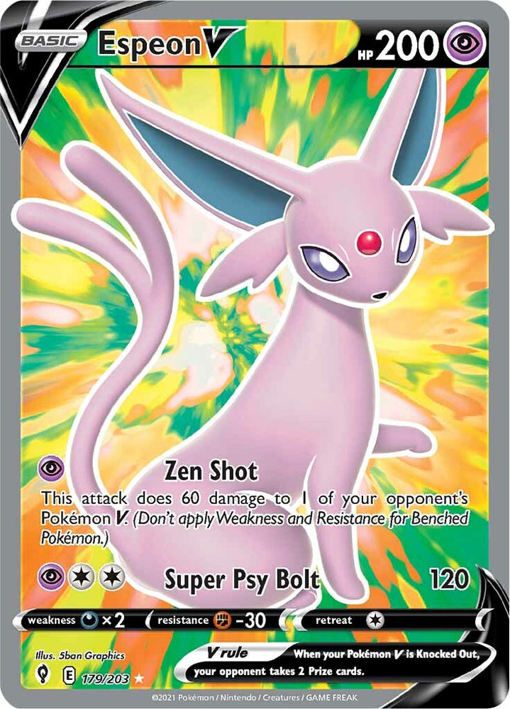 Pokemon | Espeon V (179/203) [Sword & Shield: Evolving Skies] | The Nerd Merchant
