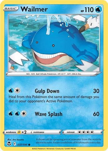 Pokemon | Wailmer (037/195) [Sword & Shield: Silver Tempest] | The Nerd Merchant