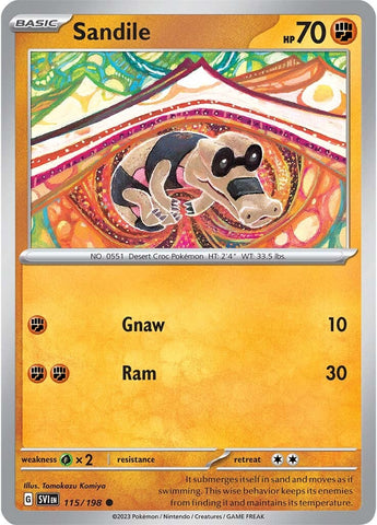 Pokemon | Sandile (115/198) [Scarlet & Violet: Base Set] | The Nerd Merchant