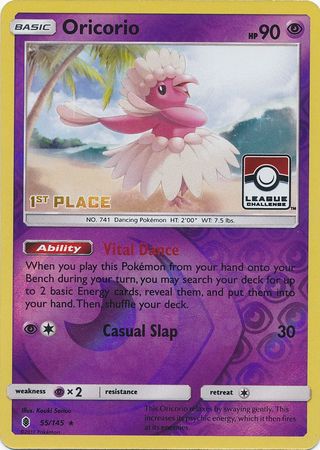 Pokemon | Oricorio (55/145) (League Promo 1st Place) [Sun & Moon: Guardians Rising] | The Nerd Merchant