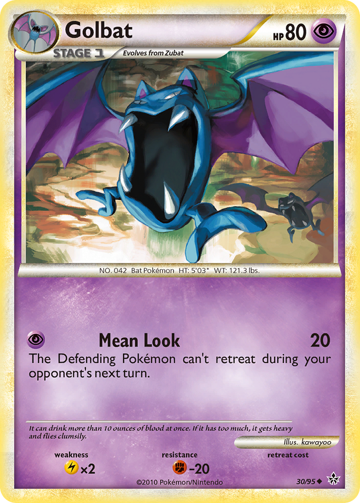 Pokemon | Golbat (30/95) [HeartGold & SoulSilver: Unleashed] | The Nerd Merchant