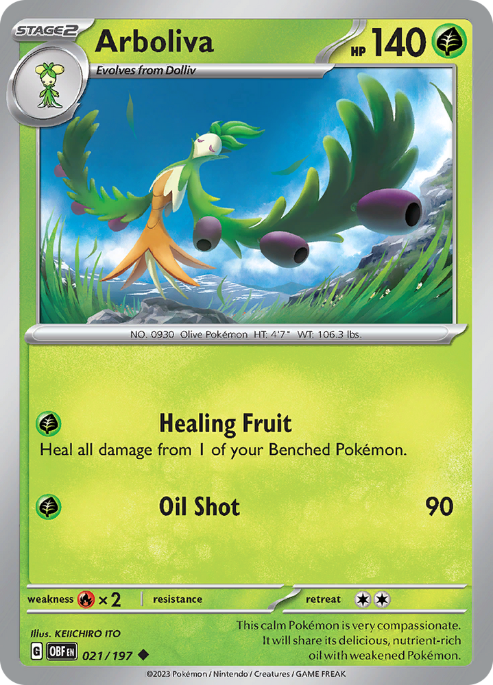 Pokemon | Arboliva (021/197) [Scarlet & Violet: Obsidian Flames] | The Nerd Merchant