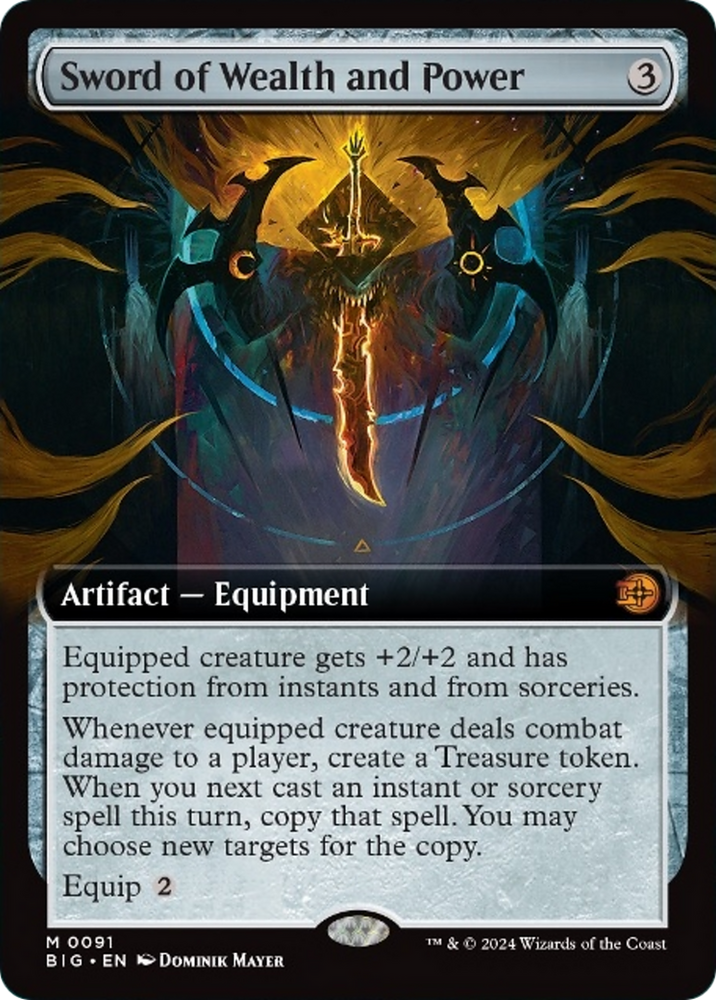Magic | Sword of Wealth and Power (Extended Art) [Outlaws of Thunder Junction: The Big Score] | The Nerd Merchant