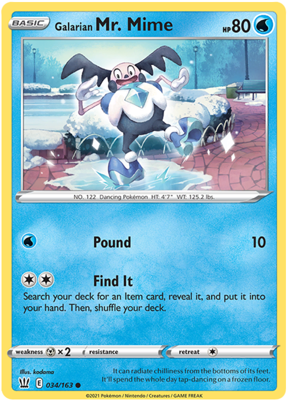 Pokemon | Galarian Mr. Mime (034/163) [Sword & Shield: Battle Styles] | The Nerd Merchant