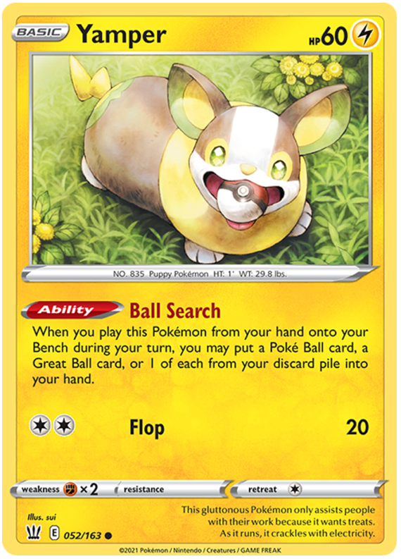 Pokemon | Yamper (052/163) [Sword & Shield: Battle Styles] | The Nerd Merchant