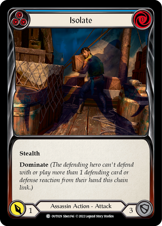 Flesh and Blood TCG | Isolate (Blue) [OUT029] (Outsiders)  Rainbow Foil | The Nerd Merchant
