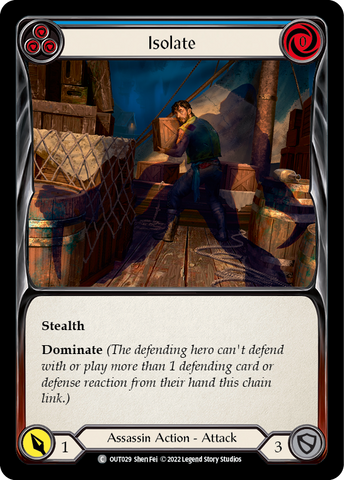 Flesh and Blood TCG | Isolate (Blue) [OUT029] (Outsiders) | The Nerd Merchant