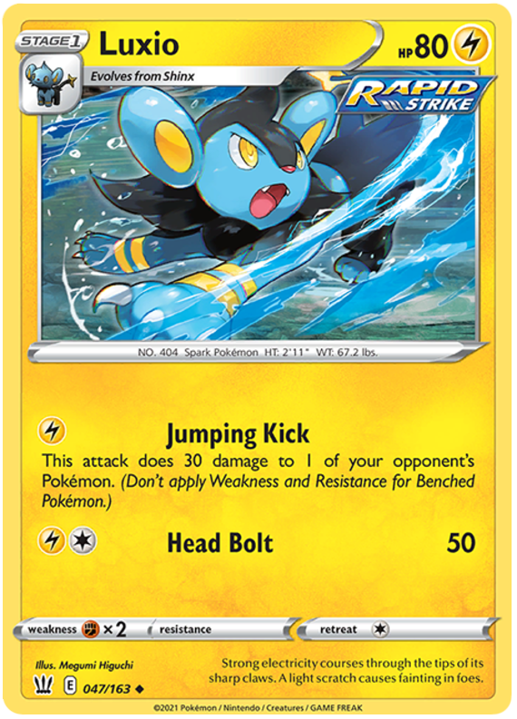 Pokemon | Luxio (047/163) [Sword & Shield: Battle Styles] | The Nerd Merchant