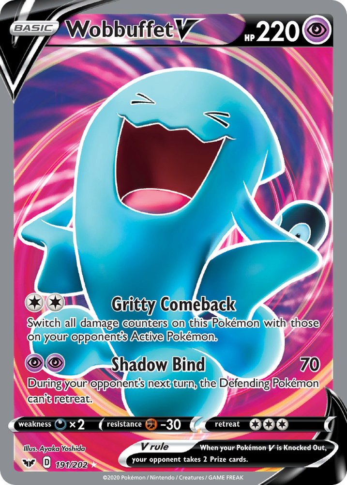 Pokemon | Wobbuffet V (191/202) [Sword & Shield: Base Set] | The Nerd Merchant