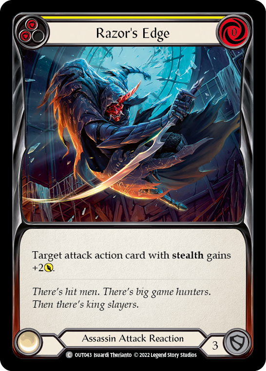 Flesh and Blood TCG | Razor's Edge (Yellow) [OUT043] (Outsiders) | The Nerd Merchant