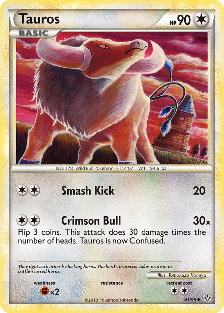 Pokemon | Tauros (41/95) [HeartGold & SoulSilver: Unleashed] | The Nerd Merchant