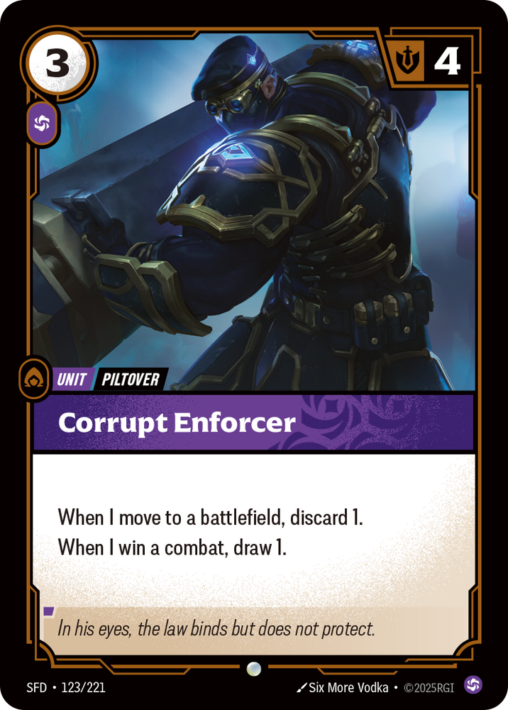 Corrupt Enforcer (Foil) - Spiritforged #123