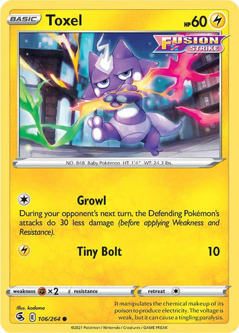 Pokemon | Toxel (106/264) [Sword & Shield: Fusion Strike] | The Nerd Merchant