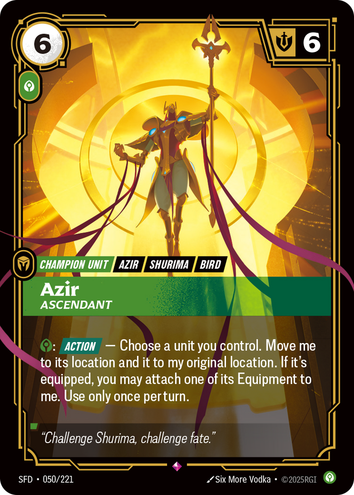 Azir, Ascendant (Foil) - Spiritforged #50